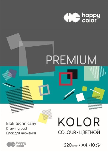 HAPPY COLOR TECHNICKÝ BLOK A4 220g PREMIUM farba