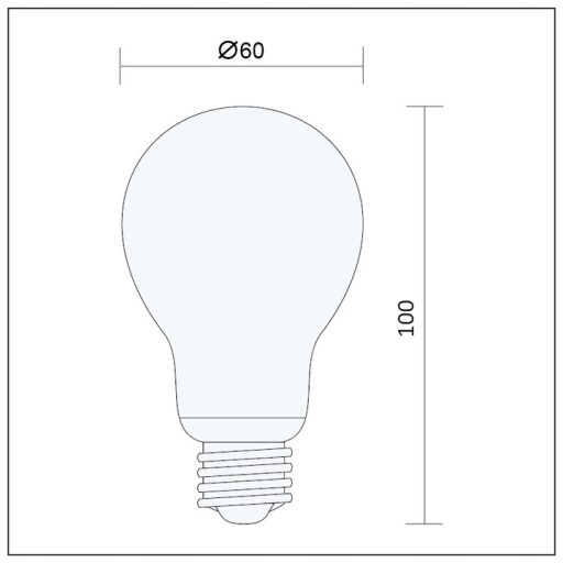 A60 6W FILAMENT CLASSIC LED ŽIAROVKA EDISON E27 A60