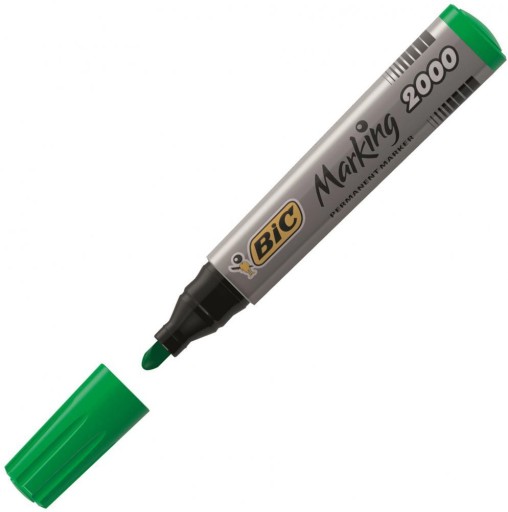Permanentné značkovacie pero BIC okrúhle ZELENÉ x 3