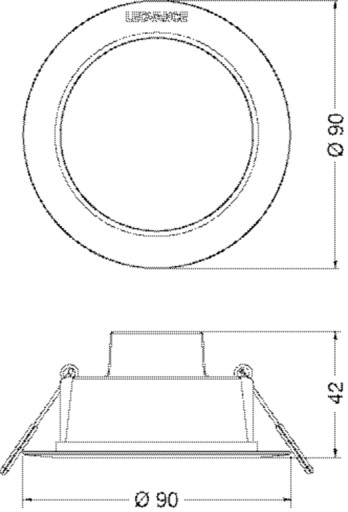 Ledvance LED stropné svietidlo IP44 4W 4000K 9cm