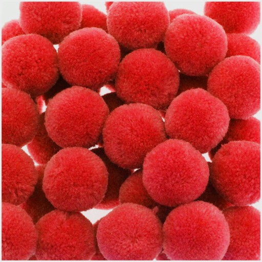 MG Pompon 4,5 cm Lopta 100% akryl ČERVENÁ