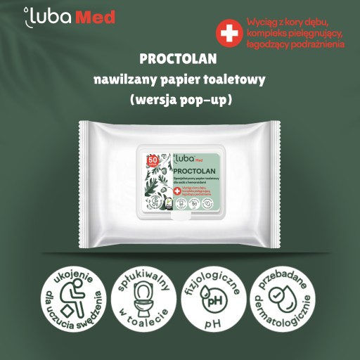 LUBA MED PROCTOLAN vysúvacia verzia vlhčeného toaletného papiera