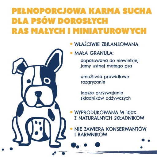 TEO Mini suché krmivo pre psov bohaté na hydinu 820 g