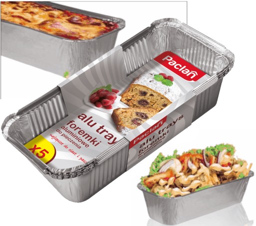 HLINÍKOVÉ FORMY PAŠKÁTOVÝ CHLIEB NA PEČENIE 5 ks