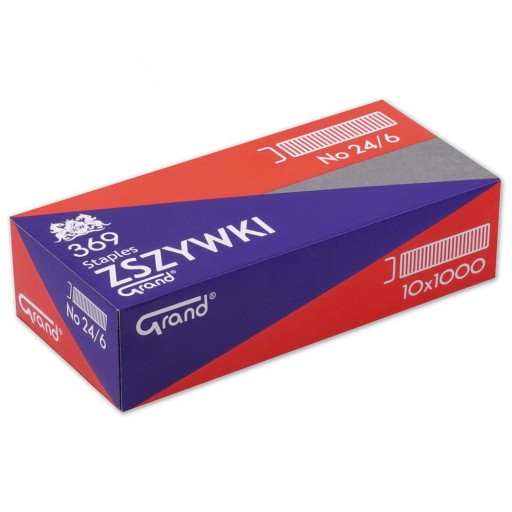 Kancelárske sponky pre 24/6 zošívačku 1000 ks x 10 bal