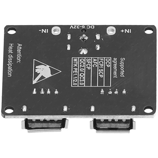 MODUL MENIČ NAPÄTIA MINI USB NABÍJAČKA Q2.0/QC3.0 DOSKA XFW-KC42-2