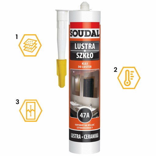 LEPIDLO NA ZRKADLO 47A VODEODOLNÉ SOUDAL 280 ml