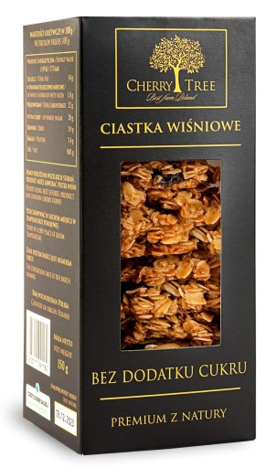 VIŠŇOVÉ KOLÁČKY ovsené vločky bez cukru 150g