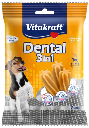 Vitakraft Dental 3v1 zubná pasta pre stredné plemená S 120g