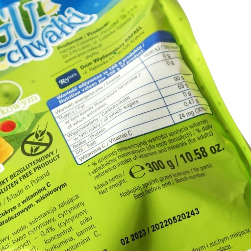 BOGUCHWAŁKI ovocné želé s vitamínmi C - 300 g