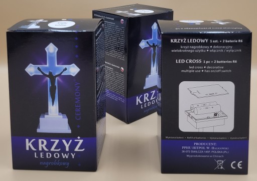 Sviečka s LED krížom