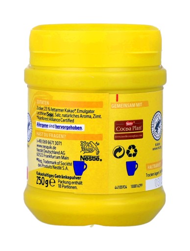 Nestlé NESQUIK kakaový nápoj 250g plechovka z Nemecka