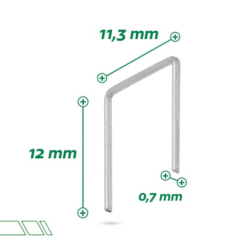 Čalúnnické sponky pre odberač TYP 53 12mm 1000 ks