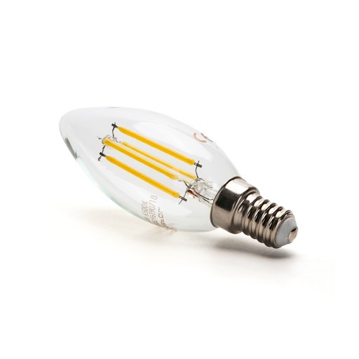 E14 LED FILAMENT žiarovka 4W C35 teplá sviečka