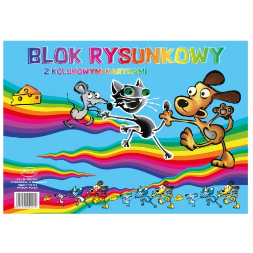 Farebná podložka na kreslenie A3 do školy, 16 listov
