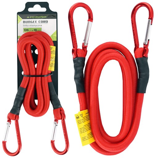 ELASTICKÉ LANO S KARBÍNMI 10MM x 120CM