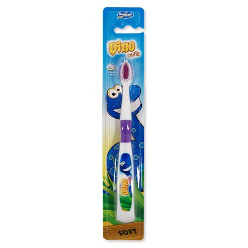 Mattes Dino Smile M48 Soft detská zubná kefka, fialová, jemná