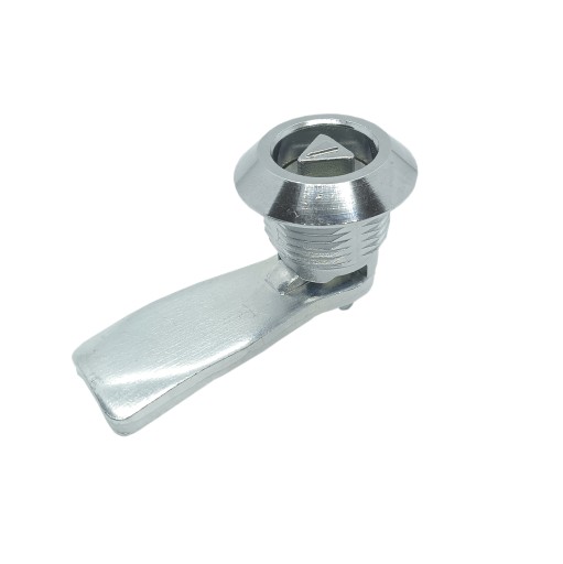 Chrómovaný štvrťotáčkový zámok s trojuholníkovým kľúčom 8 mm/18,5 mm