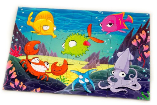 Magnetické puzzle kocky POD VODOU SVET 21 dielikov