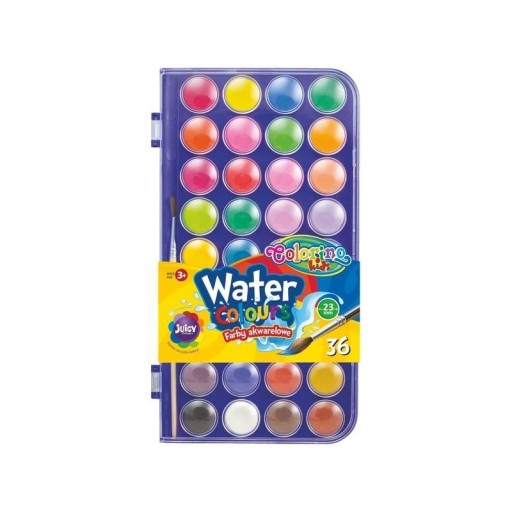 COLORINO AKVARELOVÉ FARBY 36 farieb ŠTETEC