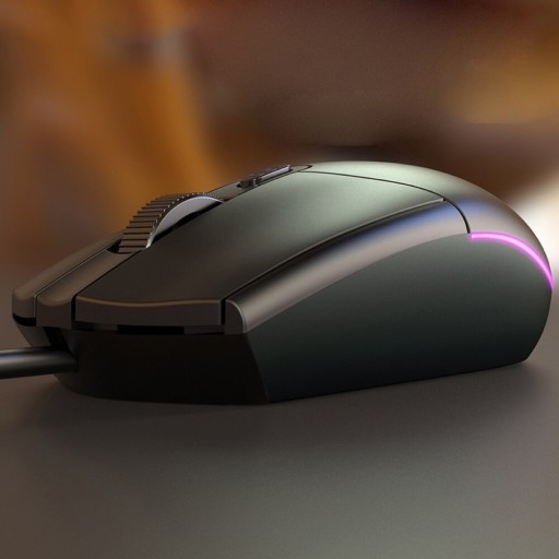 KÁBOVÁ HERNÁ MYŠ S RGB SVETLOM PRE PRENOSNÝ HERNÝ POČÍTAČ