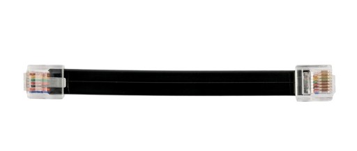Patchcord RJ45-RJ45 10cm PLOCHÝ 0,1m 5ks
