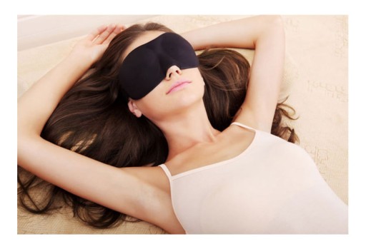 EYEPADAD Spacie zaviazané oči Čierna maska SLEEP