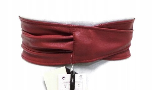 STRADIVARIUS Burgundský PÁS 80S, ZAVAZANÝ