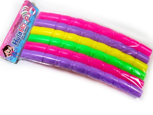 HULA HOOP SKLÁDACÍ FAREBNÝ PLAST 58 CM 6 EL