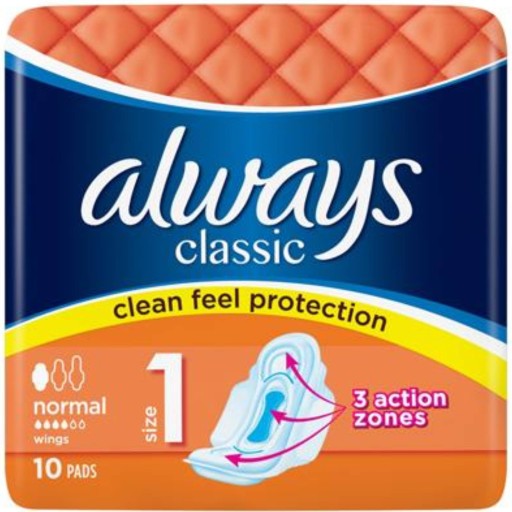 VŽDY Classic Normal Hygienické vložky s krídelkami x10