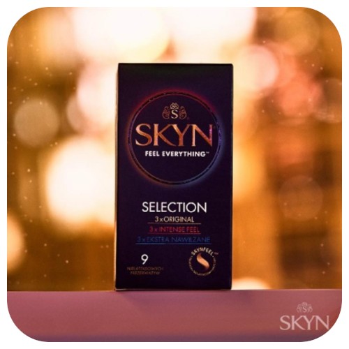 SKYN SELECTION mix Original Intense Feel Extra Condoms Moisturized 9 ks