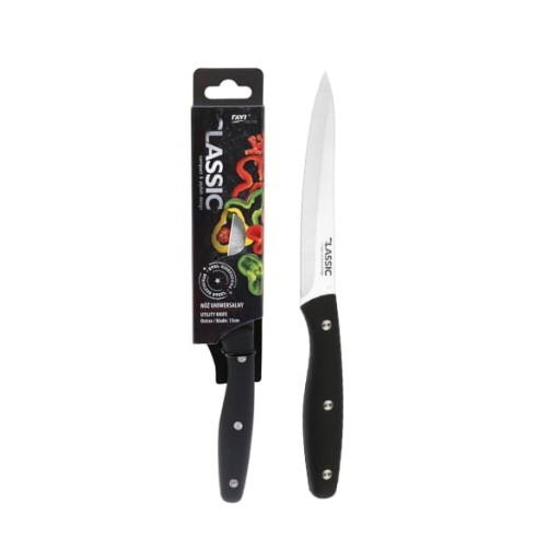 Univerzálny kuchynský nôž 13 cm CLASSIC, čierna oceľ