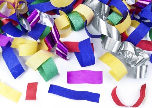 Tuba s konfetami a mix streamerov 40 cm Narodeninový karneval