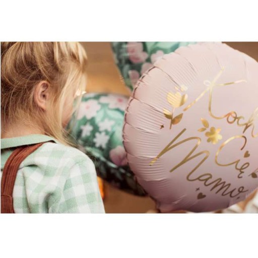 Fóliový BALÓN Ľúbim ťa mama DEN MATIEK ružová