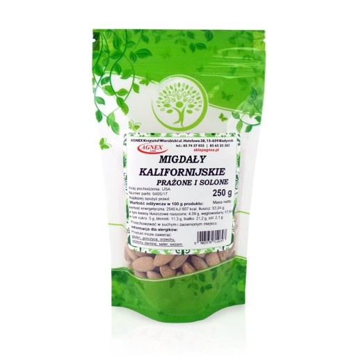 PRAŽENÉ SOLENÉ MANDLE 250g CHRUPÁ OBJÍMAČKA