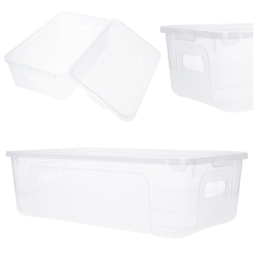 Nádoba organizéra, 5l box, priehľadný box s krytom, plastový box