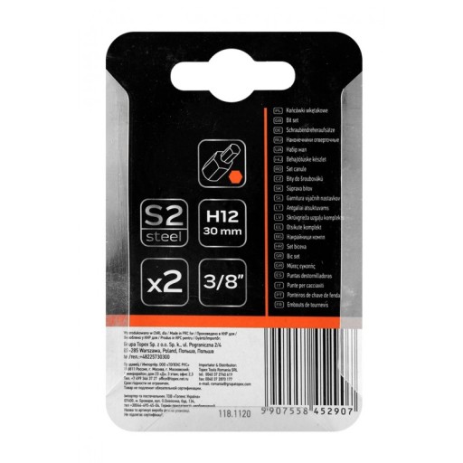 HEX hrot 12 x 30 mm, S2 x 2 ks, NEO 10-978