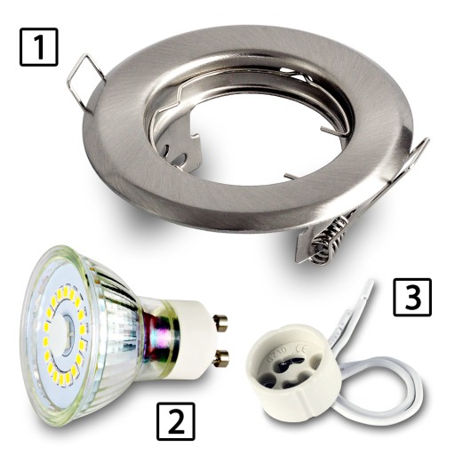 KčO halogén SATIN svietidlo + žiarovka. LED GU10 5W