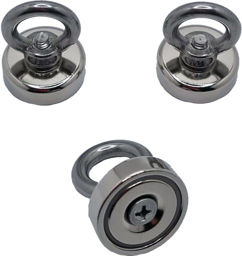 Neodymový magnet s držiakom D25x8mm očko silný magnet N52 1 ks.