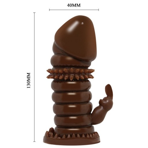 Baile TPR rukáv na penis, hnedý