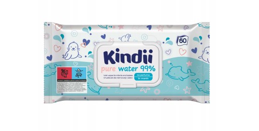 Kindi Pure Water 99% čistiace obrúsky pre dojčatá a deti 1-6 balení
