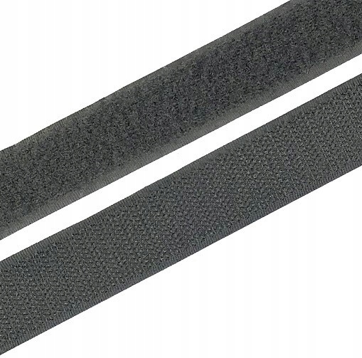 VELCRO 2cm Velcro Tape Set Strong GRAPHITE 20mm - 1m