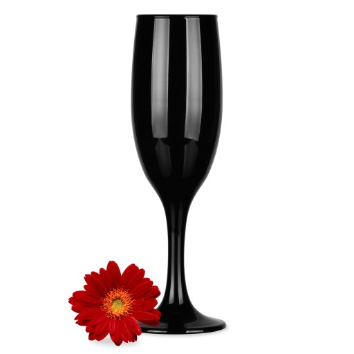 Čierny pohár na šampanské 150 ml