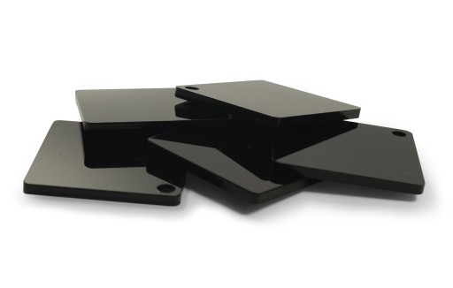 Plexa Plexi Plexi PMMA čierna 3mm (10x10)