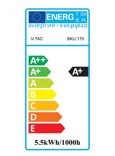 V-TAC SAMSUNG CHIP LED žiarovka 5,5W E14 P45 Ball 3000K HEAT
