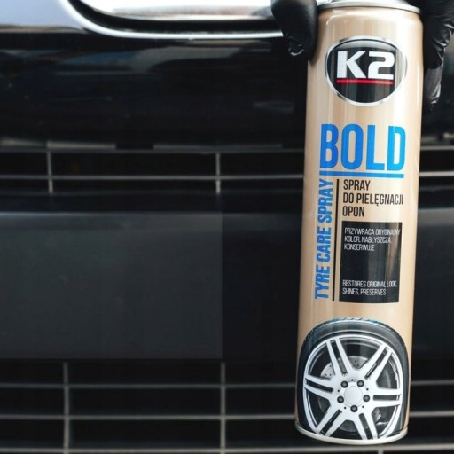 K2 BOLD BLACK SHINE STAROSTLIVOSŤ O PNEUMATIKY MOKRÉ 600ml