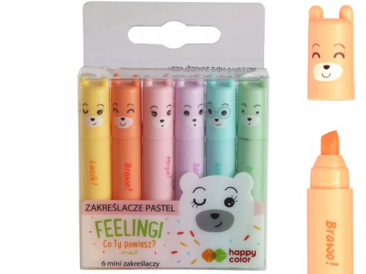 MINI ZNAČOVAČE PASTEL ZDÔRAZŇUJE POCITY 6 FARIEB