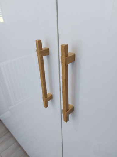 Drevená nábytková rúčka z dubu, dĺžka: 230 mm