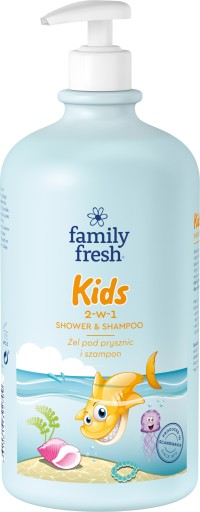 RODINNÝ ČERSTVÝ DETSKÝ SPRCHOVÝ GÉL + ŠAMPÓN 2V1 KIDS 1L