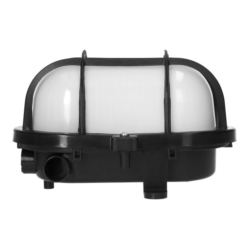 Svietidlo dielenskej lampy so suterénnym kanálom OVAL E27 IP44 sieťka čierna